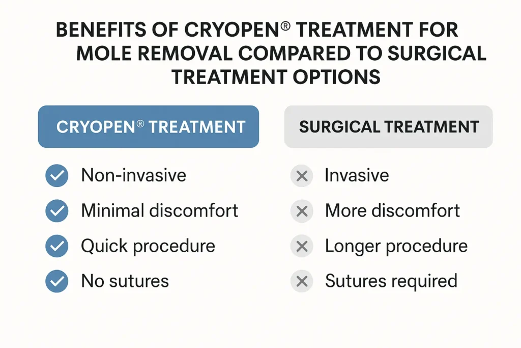 Benefits of facial mole removal Great Yarmouth - call our team today to book a consultation
