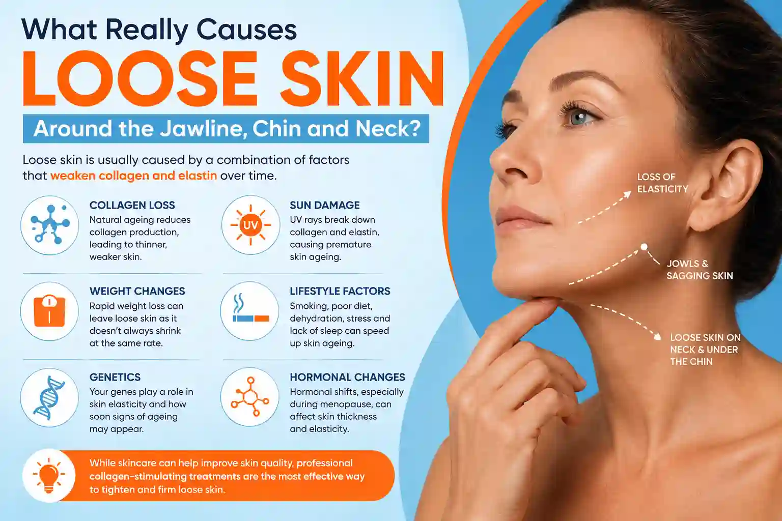 What Really Causes Loose Skin Around the Jawline, Chin and Neck Great Yarmouth?